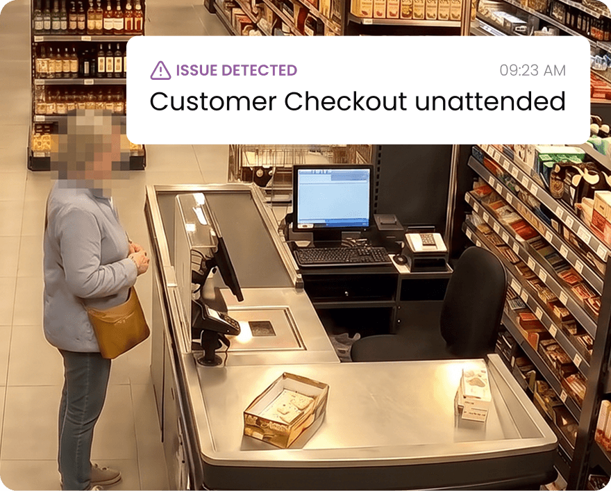 Zone unattended alert, video analytics dashboard